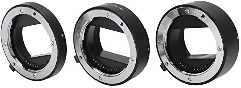 Auto Focus Macro Extension Tube Ring Set, 10mm 16mm 21mm Macro Metal Extension Tube Adapter Ring for Sony E Mount Lenses Macro Photography