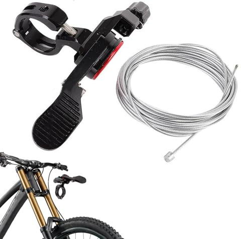 Bicycle Seatpost Lever, Seat Height Adjuster Seatpost Dropper Lever Handlebar Mount Remote Wire Control Bikes' Seat Tube Height Cable Adjustable Lever