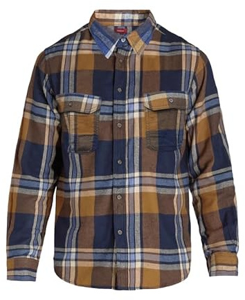 Vasego Men’s Flannel Shirt, Long Sleeve Regular Fit Cotton Lumberjack Shirt with Button-Down Pockets – Classic, Soft, and Comfortable Plaid Shirt for Everyday Wear
