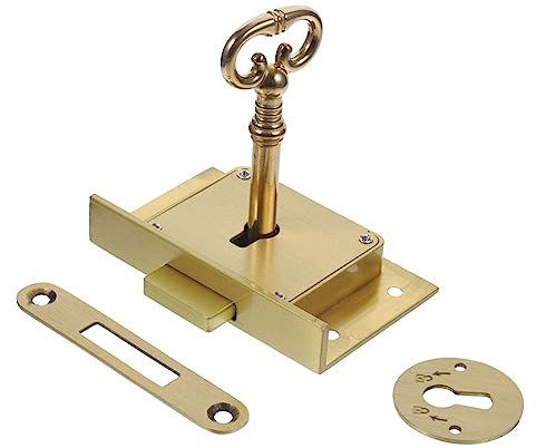 GRIRIW Retro Schubladenschloss Aus Massivem Kupfer Mit Schlüssel Rostfrei Elegante Optik Geeignet Für Möbel Schränke Büromöbel Und Schließfächer Langlebig Und Sicher Für Täglichen Gebrauc
