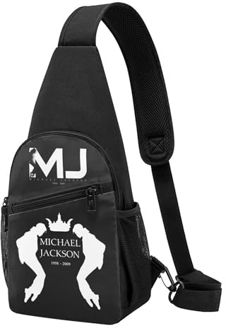 Michael King Jackson Chest Bag Rock Band Chest Pack - Verstellbarer Schultergurt, bequeme Passform, perfekter Begleiter für Musikfestivals und Alltag, G-4, One size