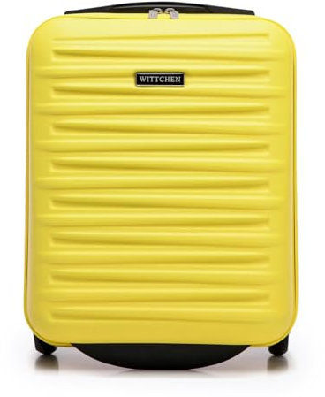 WITTCHEN Skyspeed Line Valigia da cabina gratuita a bordo piccola Valigia rigida in ABS Maniglia telescopica 2 ruote gamba inferiore Verde Ryanair/ITA Airways/Wizz Air/Volotea/Vueling