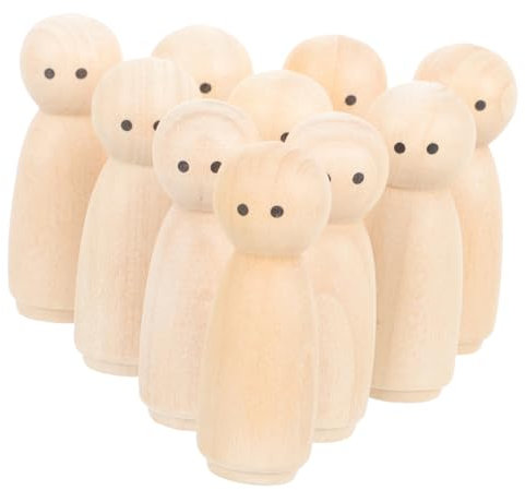 CIMAXIC Unbemalte Puppen Zum Basteln DIY Peg Dolls Für Unfertige Holzfiguren Zum Malen Naturholz Kreative Bastelideen Für Zuhause Und Dekoration