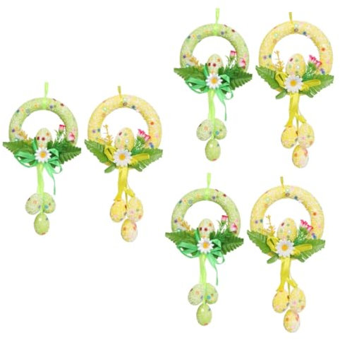 MAGICLULU 3 Sätze Osterei Ornament Neon Eier Zwerge Plüsch Eierfarbe Jumbo Eier Herbstdekoration Für Haustür Eier Hängekranz Spielzeugauto Eier Spielzeuggirlande 2 Stück * 3