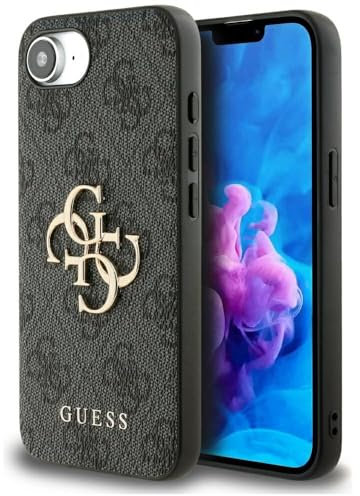 CG MOBILE Guess 4G Big Logo Hülle für iPhone 16e (Schwarz)