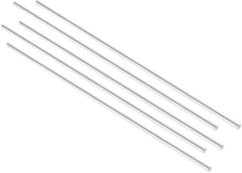 QUARKZMAN Aluminium Rundstangen 6x305mm Vollmaterial, 5 Stück | Rundstab Drehbank Aluminium Stäbe für Industrie Maschinen DIY Handwerkzeug Gartendekoration RC Modell