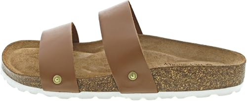 Hey Marly Casual Cork Cognac Pantolette Braun