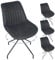 Twinice Esszimmerstühle 4er Set, drehbare Esszimmerstühle, Küchenstuhl, Drehstuhl, Stühle Esszimmer, Metallbeine, Schwarz, für Wohnzimmer, Esstisch, Arbeitszimmer, Schminktisch, Küchenstühle