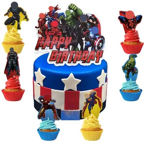 25 Cake Decoration,Kuchen Dekoration,Cupcake Toppers,Cupcake Geburtstag Topper für Junge Mädchen Geburtstag Themen Party