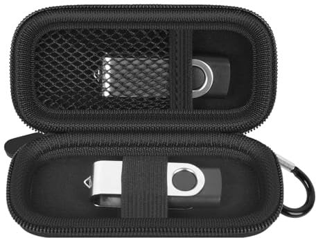 USB Stick Aufbewahrung Tasche kompatibel mit SanDisk/für Samsung/für PNY Flash-Laufwerk, Memory Stick Thumb Drive Datenspeicher Tasche, 16/32/128GB Elektronisches Zubehör Halter (Dunkelschwarz)