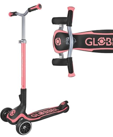 Globber Ultimum 3 Wheel Scooter with Patented Steering System, Adjustable Height, Robust, Extra Wide Deck and Wheels, Folding Scooter For Boys and Girls 5+ to Adult - 2 Year Warranty