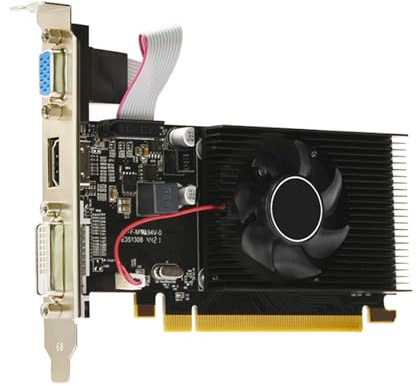 TQUXNGA 2GB DDR3 64Bit Scheda Grafica PCIe 16X Computer Grafica Scheda Video 2GB Ventola di Gestione Termica Per Ufficio/Home Office PC Gaming GPU