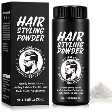 Haarpuder Voluminisierend für Männer und Frauen | Texturpuder, natürlich matt, nicht klebrig, 24-stündig hochfest, für alle Haartypen