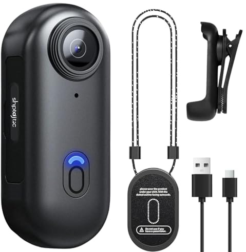 TOSBARRFT 1080P Körperkameras mit Audio und Videonachzeichnung wasserdichter 1080P-Körperkamera, magnetisch und mit 360°Klammer,150Minuten-Batterie fürs Radfahren,Spazierengehen mit Tieren (1080B0SD)