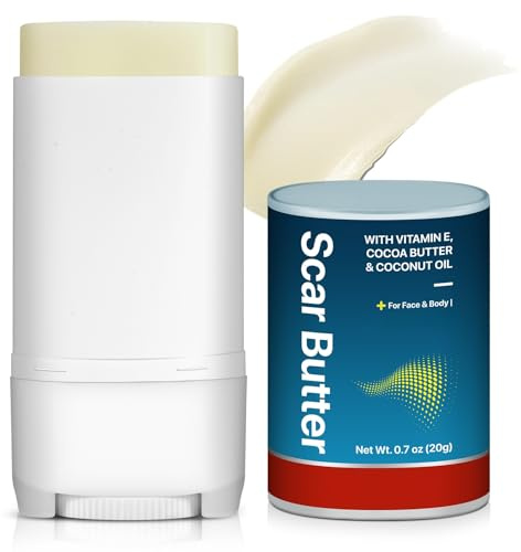 Narbensalbe Stick 20g – Narbencreme mit Kakaobutter, Kokosöl & Jojobaöl, Für Trockene & Raue Hautstellen, Intensive Pflege Für Ellbogen, Knie & Fersen, Ideal für Unterwegs und Gezielte Hautpflege