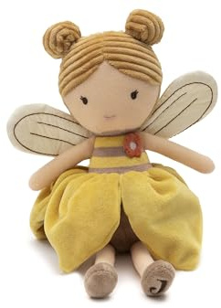 Jollein Kuscheltier Bee Lily – Süßes Stofftier Biene mit Kleid – 32 cm – Weiches Plüschtier – Für Babys & Kinder – Handwaschbar – Geschenk zur Geburt – Babyspielzeug