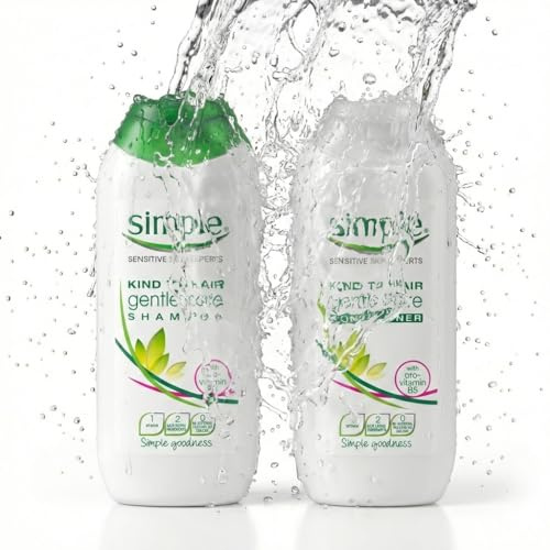 Simple Kind to Hair Shampoo and Conditioner Set, 2 x 200ml - Gentle Care for Sensitive Scalp and Dry Hair + SHOPCIENTY Fridge Magnet