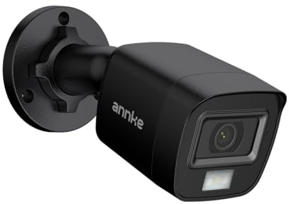 ANNKE 3K Security Camera with Smart Dual Light, 5MP Add-on CCTV Surveillance Camera with Built-in Mic, Bullet Camera with IP67 Weatherproof, Black