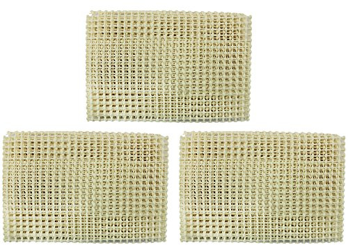 com-four® 3X Antirutschmatte aus Schaumgummi, waschbar | leicht zuzuschneiden - in cremefarben - ca. 100 x 40 cm