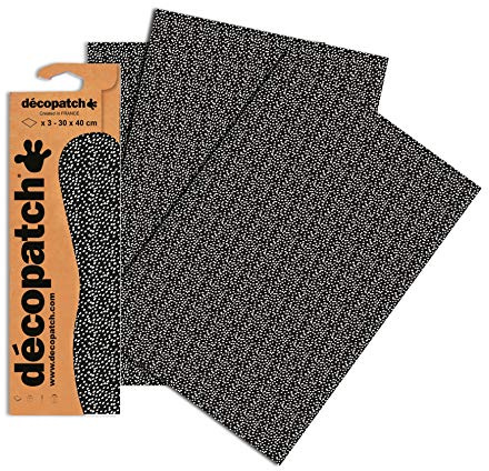 Décopatch C743O, 1 busta da 3 fogli di, 30x40 cm, chicchi piccoli