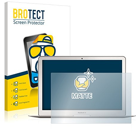 BROTECT Entspiegelungs-Schutzfolie für Apple MacBook Air 13 (Anfang 2015) (2 Stück) Matte Displayschutz-Folie, Anti-Reflex, Anti-Fingerprint