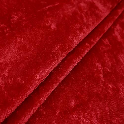 Chenille Stoff Meterware 50 cm x 150 cm – für Bekleidung rot