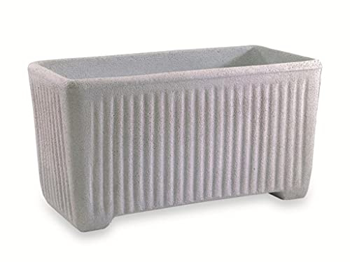 Fioriera in resina Maxi effetto Granito Millerighe 80 cm.