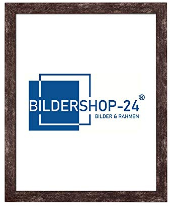 Bilderrahmen London in Holzoptik Braun Vintage mit Acrylglas ANTIREFLEX/ENTSPIEGELT 50 X 70 cm PUZZLEFORMAT