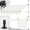 tillvex Klemmmarkise mit Handkurbel Balkon | Balkonmarkise ohne Bohren | Markise UV-beständig & höhenverstellbar | Sonnenschutz wasserdicht (Beige, 400cm)