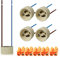 5 jeux de douilles GU10, le fil de silicone résistant aux hautes températures est connecté à la fiche GU10, socle en céramique, 0-250V, y compris les bornes de connexion rapide