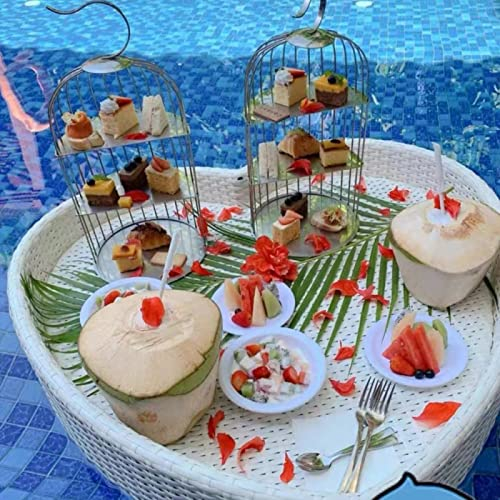 Schwimmender Getränkehalter, Tablett, große Getränkebehälter, Biertisch, Poolkühler, Servierbar für Poolpartys und Whirlpools,White