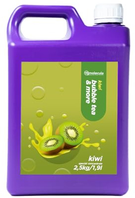 Sirup für Bubble Tea 2,5 kg - 1900 ml | Kiwi | Getränke sirup Konzentrat 1,9l | 100% vegan, glutenfrei, ohne künstliche Farbstoffe | Fruchtsirup für Bubbletea|Getränkesirup | für Desserts |