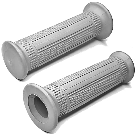 cyclingcolors motorrad lenkergriffe griffe 22mm (7/8) 24mm (1) universal roller moped anti-rutsch motorradgriffe gummi (grau)