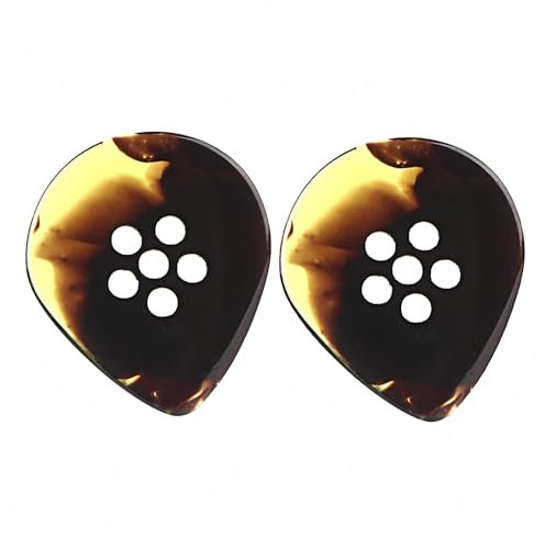 Musiin Premium handgefertigtes Plektrum für E-Gitarre, Bass, Akustikgitarre, Jazz-Blues-Gitarre (Tortie), 2 Stück