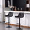 YOUTASTE Taburete Bar – Juego de 2 Moderno de Altura Ajustable y giratoria Acolchada con Respaldo – Silla de Bar de Piel sintética Negra para Barra Isla de Cocina, encimera