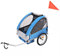 XIAOGUANG Baby Fahrradanhänger, Fahrrad Anhänger, Babywagen, Babyfahrradanhänger, Babyanhänger, Grau und Blau 30 kg