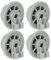 vhbw 4x Ruota per cestello inferiore compatibile con Hotpoint lavastoviglie - Diametro 35 mm
