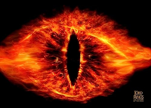 Displate Offiziell Middle Earth MetallPoster Magnetische Befestigung Inklusive Lizenziert Bilder Hochwertiges Poster Black Gate of Mordor - The Eye of Sauron 45 cm x 32 cm