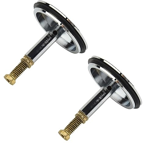 Tapón de drenaje de bañera de 43 mm, tapón de calzo de bañera, longitud ajustable de 50 mm a 55 mm, tapón de sellado de drenaje de residuos de fregadero, tapón de latón con botón pulsador, paquete de
