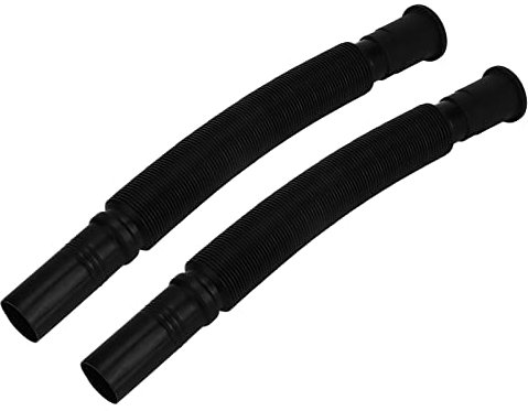 Tissting 2 Stück Flexibler Ablaufschlauch PVC Waschbecken Abflussrohr 31/32mm Durchmesser 320–750mm Erweiterbar Küchen Siphon Abwasserrohr für 3cm Abflussloch
