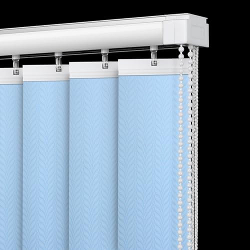 FENGSHOUU Lamellenvorhänge Vertikaljalousie Verdunkelungsvorhänge nach Maß,Komplettset Vertikaljalousie,Hitzeschutz und Sichtschutz,für Terrassen Glasschiebetüren,Breite×Höhe (130cm x 250cm)