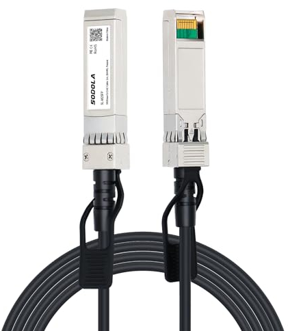 SODOLA 10G SFP+ Twinax Kabel, Direkt anschließbares Kupfer (DAC) Passive Kabel, 2m (6.56ft), kompatibel mit Cisco, MikroTik, Intel, Fortinet, Netgear, D-Link, Supermicro, TP-Link