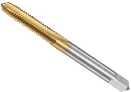 CoCud Gerade Nut Gewindebohrer, M6 x 1 Gewindegröße, Titan-Kobalt-Hochgeschwindigkeitsstahl Metrische Linksgewinde-Werkzeuge für Aluminium, Edelstahl, Bronze, Kunststoffe