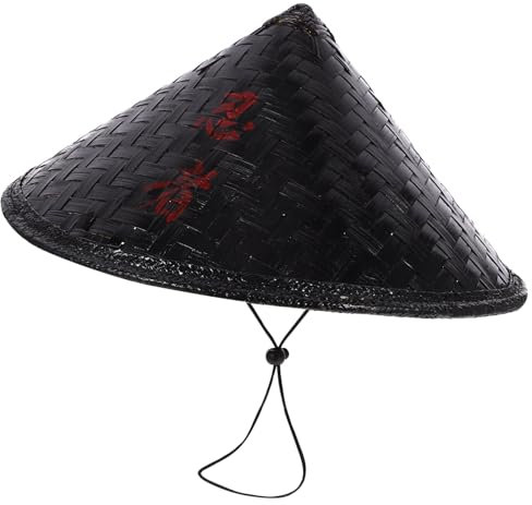 LIFKOME Samurai-Mitstreita-Haube aus Chinesischem Bambus für Cosplay, Japanischer Cosplay-Hut, 36 cm