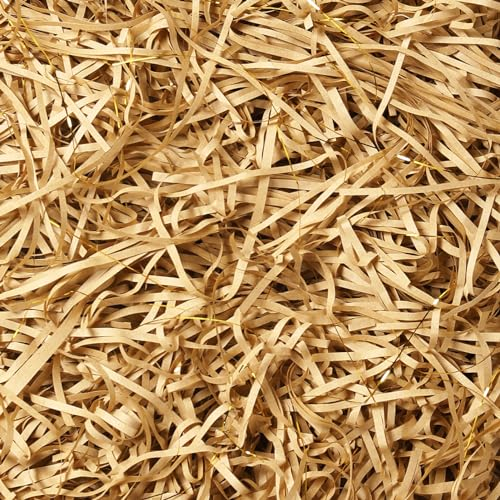 150g Geschreddertes Papier Braun Geschenk Füllmaterial für Pakete,Geschenkbox,Geschenkkorb und Präsentkorb