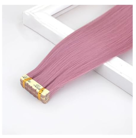 Tape Extension Echthaar Tape-in-Haarverlängerungen, farbige synthetische Tape-in-Extensions, glattes Haar, Mini-Tape-ins, unsichtbares, selbstklebendes, farbiges Tape-in-Haarverlängerungen, 10 Stück/P