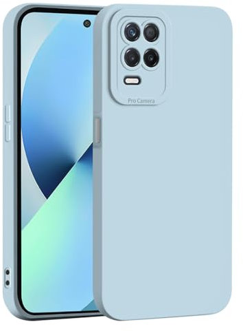 SEAHAI Case for Samsung Galaxy A12 / M12, Ultra Thin Premium Soft Silicone Phone Cover with Thickened Camera Protection Design, Shockproof TPU Bumper Fashion Case Cover - Light Blue