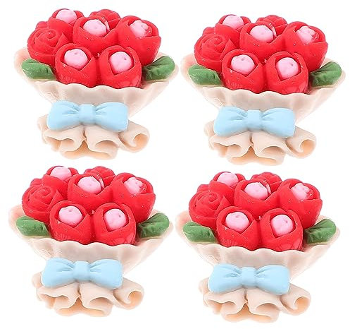 KOMBIUDA 10pcs Hand-held Resin Cream Glue Mobile Phone Case Headband Hairpin Jewelry DIY Water Cup Sticker Phone Case Charm Wedding Table Scatter Decoration DIY Charms