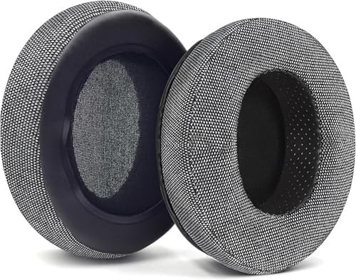 Miruchertter M50X Ersatz-Ohrpolster, kompatibel mit Audio-Technica M40X M50 M50X MSR7 Fostex T50RP MDR 7506 HyperX Cloud Alpha, Memory-Schaum-Ohrpolster (grau)