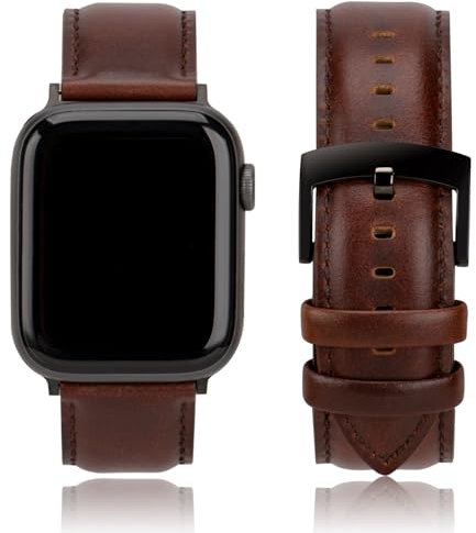 CORROPELLE Correas Reloj Cuero Compatible con Apple Watch 49mm 46mm 45mm 44mm 42mm Hombre y Mujer, Elegante Correas Reloj Cuero Genuino Repuesto Pulsera para iWatch 10 9 8 7 6 5 4 3 2 1 Ultra2 1 SE2 1